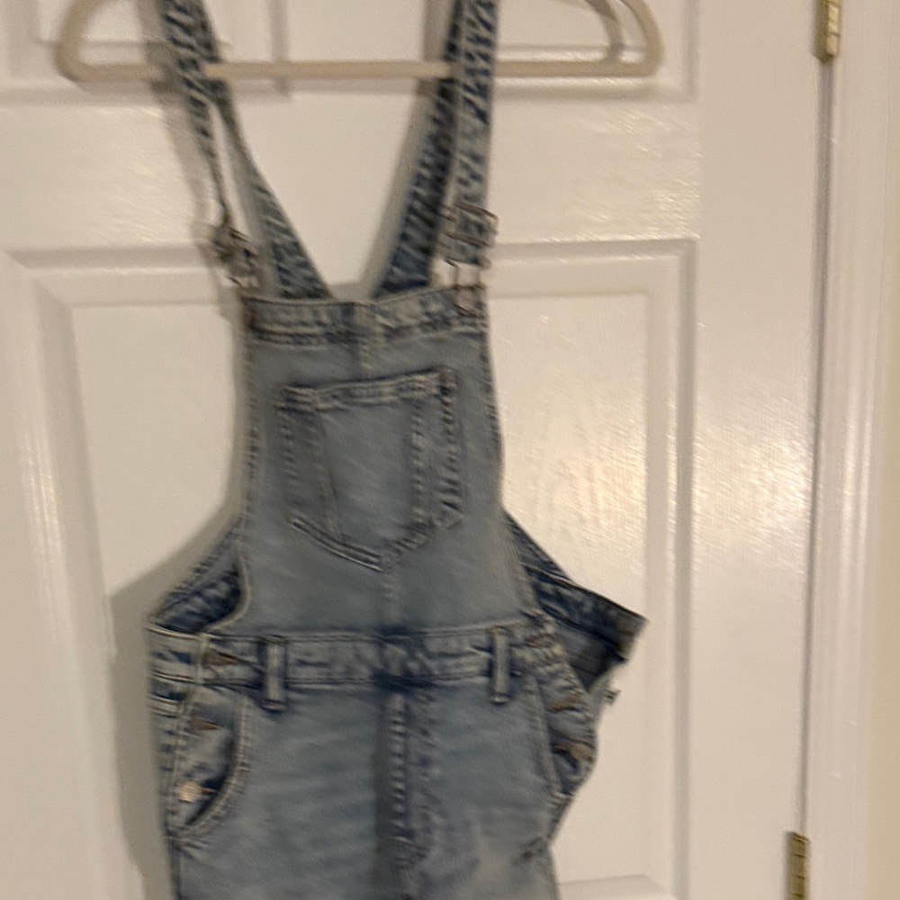 Old Navy Light Blue Denim Overalls - Picture 3 of 4
